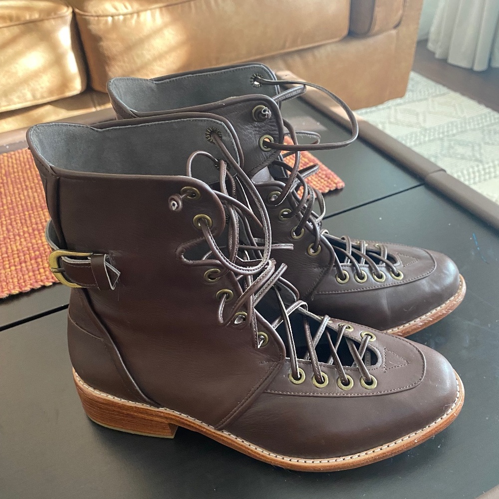 Bali Elf Desert Walker Genuine Leather Lace-Up Boots